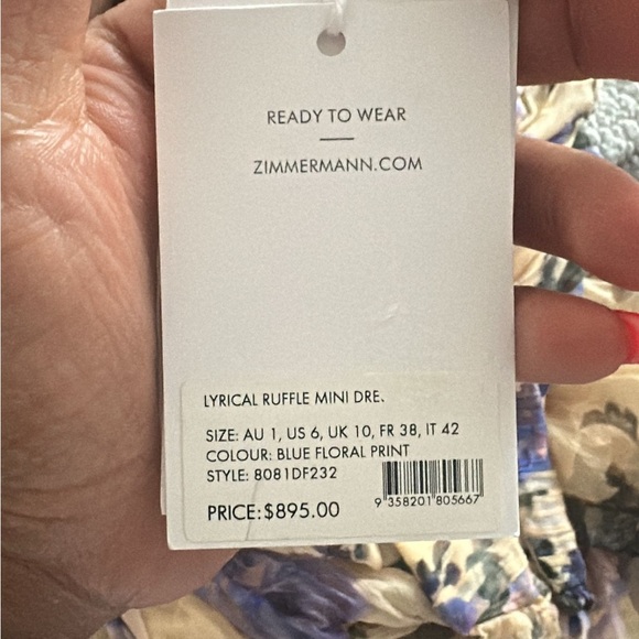 Zimmermann Lyrical Ruffled Mini Dress - Picture 6 of 7